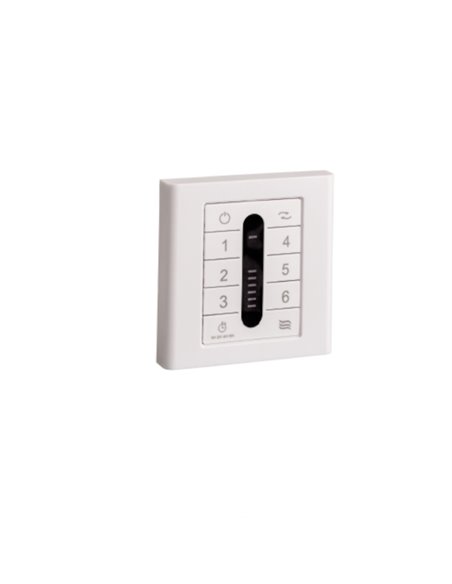 Ventilador de techo con luz Stem Evo - FORLIGHT - Ventilador DC de madera en blanco, LED regulable