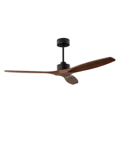 Ventilador de techo sin luz Stem Evo - FORLIGHT - Ventilador de madera oscura, 6 velocidades