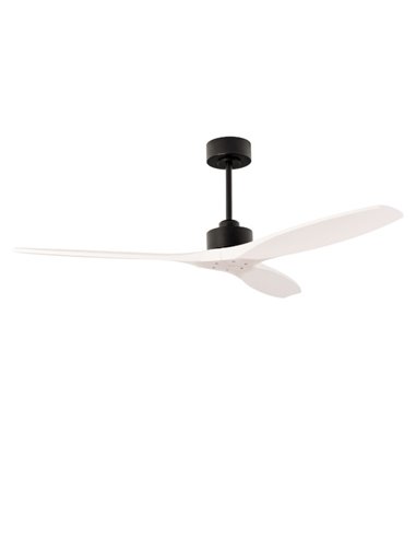 Ventilador de techo sin luz Stem Evo - FORLIGHT - Ventilador de madera blanca, motor DC