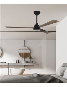 Ventilador de techo sin luz Shadow - FORLIGHT - Palas de madera, motor DC