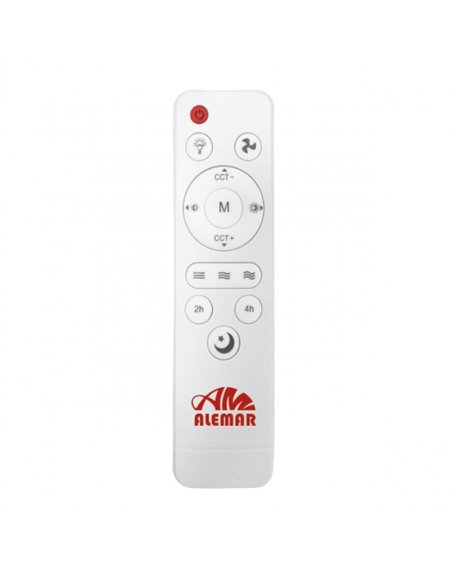 Ventilador de techo con luz Nano - AJP - Ventilador blanco LED, motor DC, 3 velocidades