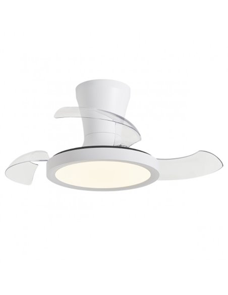 Ventilador de techo con luz Tombet - AJP - Ventilador LED con palas retráctiles