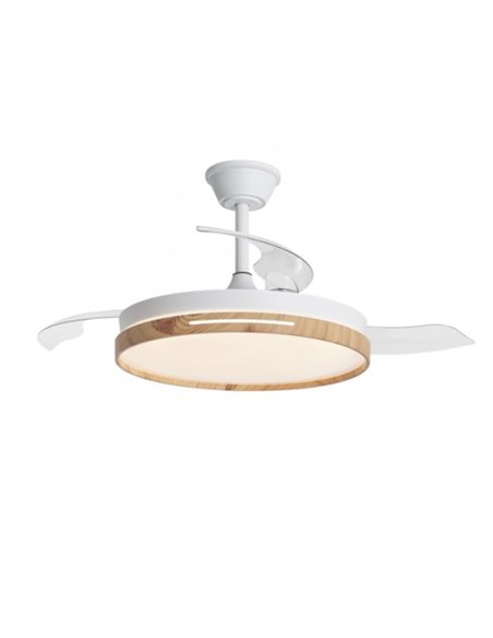 Ventilador de techo con luz Mini Togo - AJP - 3 palas, motor DC, LED regulable 