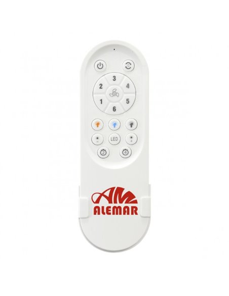 Ventilador de techo con luz Kent - AJP - Ventilador moderno de madera, motor DC, 6 velocidades