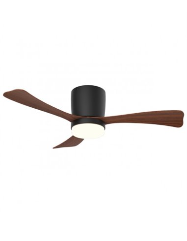 Ventilador de techo con luz Kent - AJP - Ventilador moderno de madera, motor DC, 6 velocidades