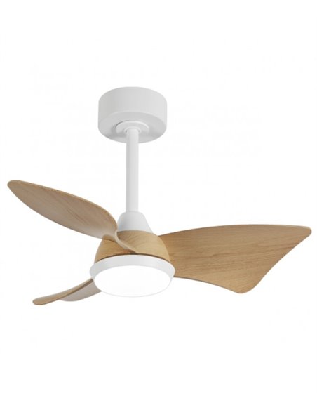 Ventilador de techo con luz Tauro - AJP – Ventilador de madera LED, 2 alturas