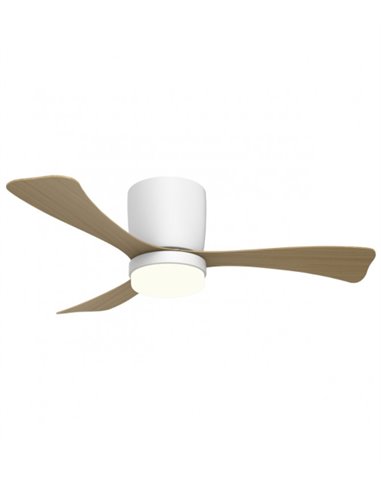 Ventilador de techo con luz Kent - AJP – Ventilador de madera, LED regulable