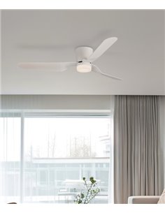 Ventilador de techo con luz Brisa - ACB - Ventilador blanco, motor DC