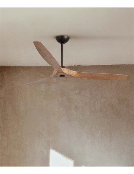 Ventilador de techo Morea - Faro - Ventilador DC sin luz con palas de madera clara
