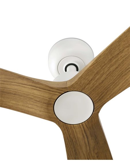 Ventilador de techo sin luz Outwood L - Faro - Ventilador apto para exterior, palas imitación madera