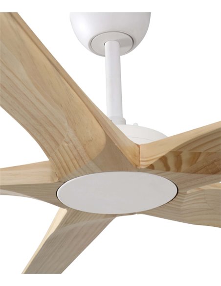 Ventilador de techo Bigwood 20 XL - Faro - Ventilador Smart Tuya, palas de madera de pino