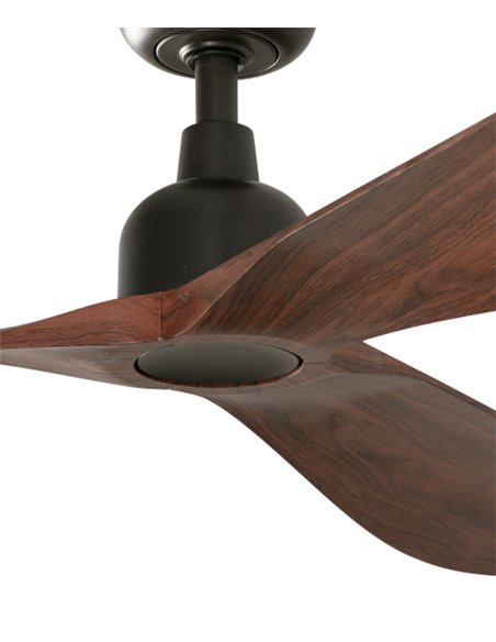 Ventilador de techo Outwood L Smart - Faro - Ventilador DC con palas de nogal, apto exterior (IP44)
