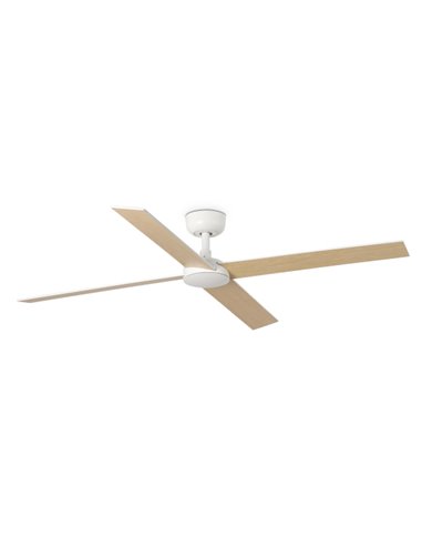 Ventilador de techo Rudder L - Faro - Palas reversible blanco/fresno