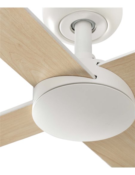 Ventilador de techo Rudder L - Faro - Palas reversible blanco/fresno