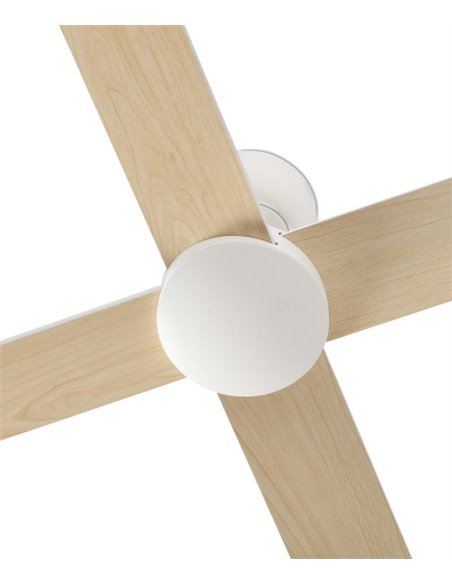 Ventilador de techo Rudder L - Faro - Palas reversible blanco/fresno