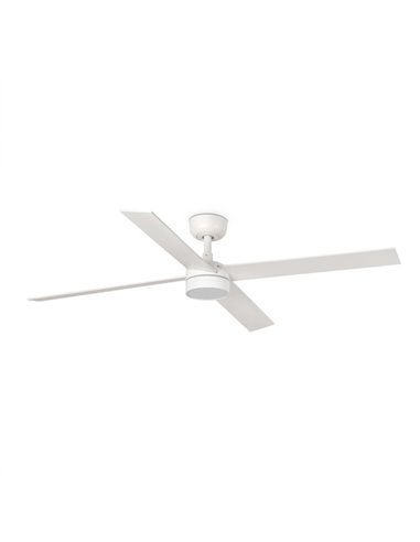 Ventilador de techo con luz Rudder L LED  - Faro - Ventilador DC con palas reversibles blanco/fresno