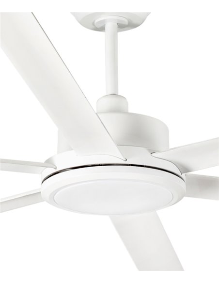 Ventilador de techo Rotterdam 25 XXL - Faro - Ventilador DC blanco, tamaño grande