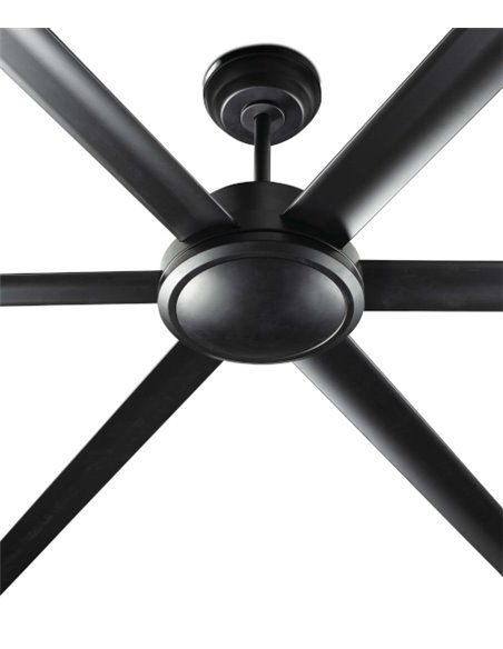 Ventilador de techo Rotterdam 30 XXL - Faro – Ventilador DC negro, apto para espacios superiores a 39 m²