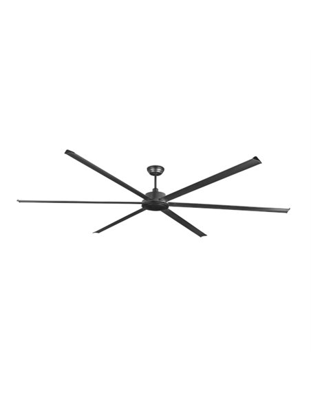 Ventilador de techo Rotterdam 30 XXL - Faro – Ventilador DC negro, apto para espacios superiores a 39 m²