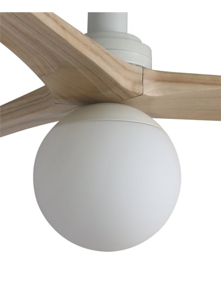 Ventilador de techo con luz Klim Smart S - Faro - Ventilador DC con palas de pino