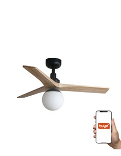Ventilador de techo con luz Klim Smart S - Faro - Ventilador moderno DC, palas de pino 2