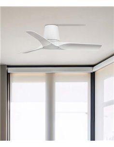 Ventilador de techo sin luz Hey Tub S - Faro - Ventilador blanco, diseño moderno