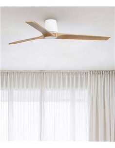 Ventilador de techo sin luz Heywood Tub L - Faro - Ventilador DC con palas de pino