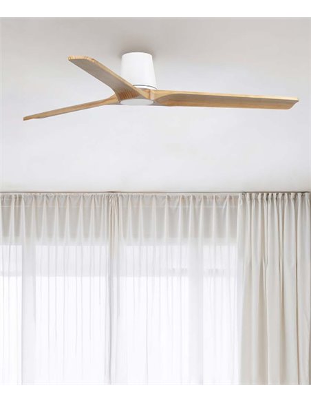 Ventilador de techo sin luz Heywood Tub L - Faro - Ventilador DC con palas de pino
