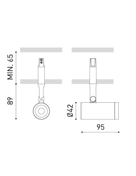 Foco de carril Magnetic 24V Coco Super Spot - Arkoslight - Foco orientable LED