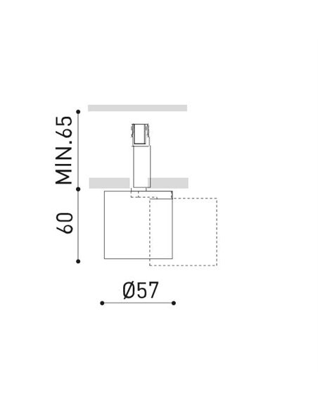 Foco de carril Magnetic 24V Flip - Arkoslight - Lámpara orientable LED