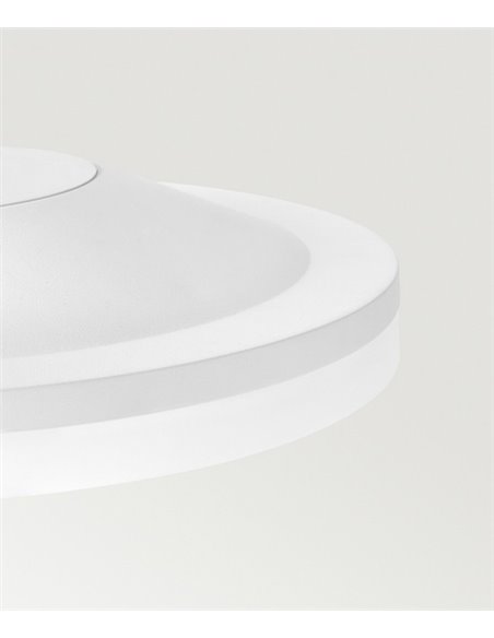 Plafón de techo de exterior Vola - Arkoslight - Diseño redondo blanco LED