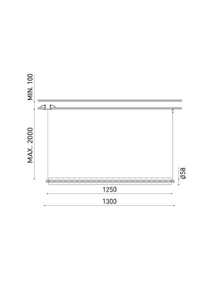 Lámpara colgante lineal Loop - Arkoslight - Lámpara LED minimalista