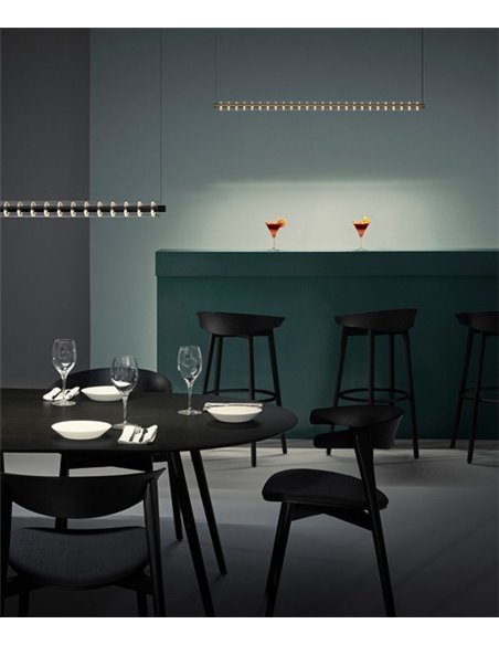 Lámpara colgante lineal Loop - Arkoslight - Lámpara LED minimalista