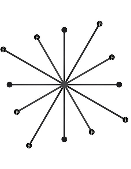Lámpara colgante Art Chandelier - Arkoslight - Lámpara minimalista de 3 alturas