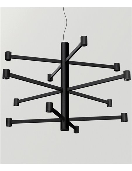 Lámpara colgante Art Chandelier - Arkoslight - Lámpara minimalista de 3 alturas