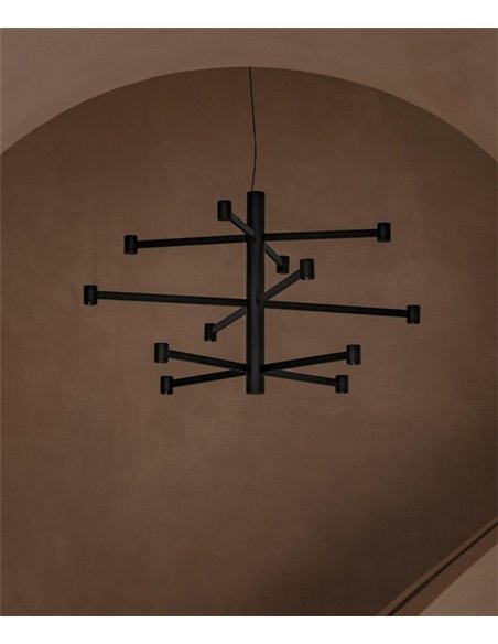 Lámpara colgante Art Chandelier - Arkoslight - Lámpara minimalista de 3 alturas