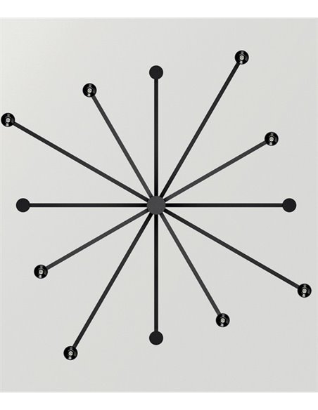Lámpara colgante Art Chandelier - Arkoslight - Lámpara minimalista de 3 alturas