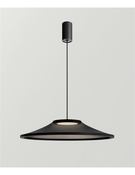 Lámpara colgante Warp - Arkoslight - Pantalla textil, translúcida