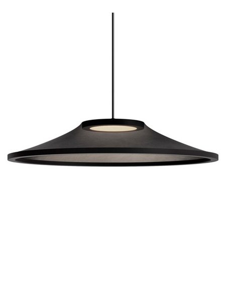 Lámpara colgante Warp - Arkoslight - Pantalla textil, translúcida