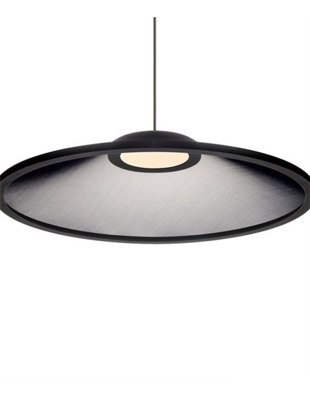 Lámpara colgante Warp - Arkoslight - Pantalla textil, translúcida