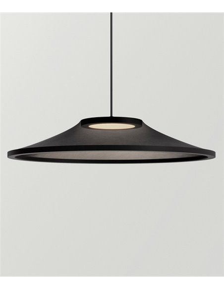 Lámpara colgante Warp - Arkoslight - Pantalla textil, translúcida