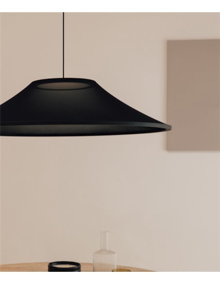 Lámpara colgante Warp - Arkoslight - Pantalla textil, translúcida