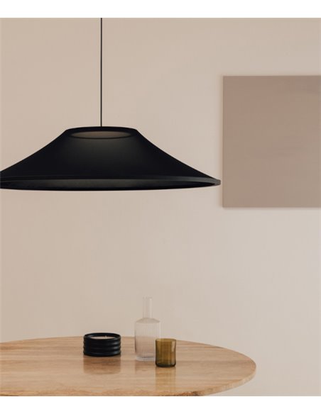 Lámpara colgante Warp - Arkoslight - Pantalla textil, translúcida