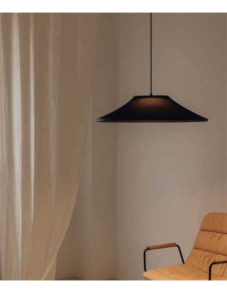 Lámpara colgante Warp - Arkoslight - Pantalla textil, translúcida