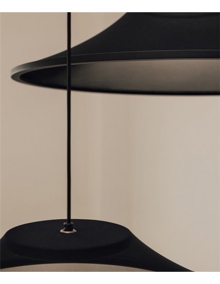 Lámpara colgante Warp - Arkoslight - Pantalla textil, translúcida