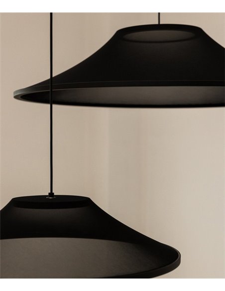 Lámpara colgante Warp - Arkoslight - Pantalla textil, translúcida