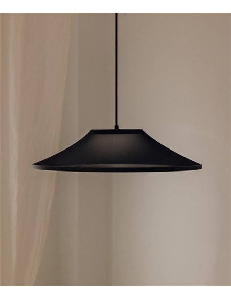 Lámpara colgante Warp - Arkoslight - Pantalla textil, translúcida