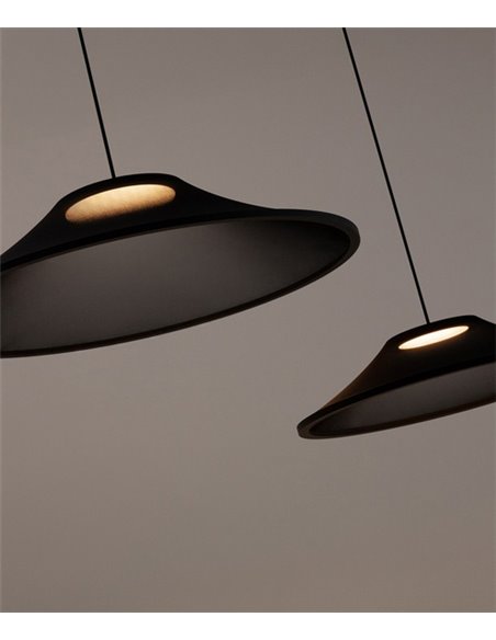 Lámpara colgante Warp - Arkoslight - Pantalla textil, translúcida