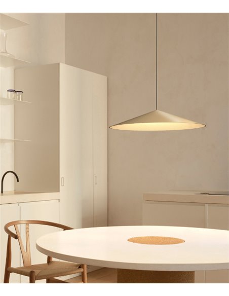 Lámpara colgante Dune - Arkoslight - Lámpara minimalista con pantalla cónica 