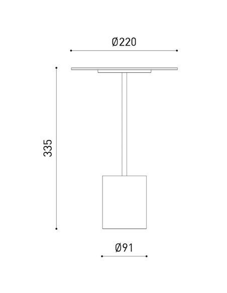 Lámpara de mesa Yoru Big - Arkoslight - Diseño minimalista en blanco o negro